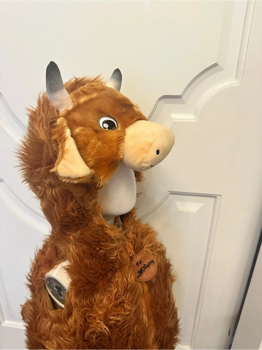 Brown Fuzzy Soft Highland Cow Costume Hoodie Unisex Kids Toddler NEW